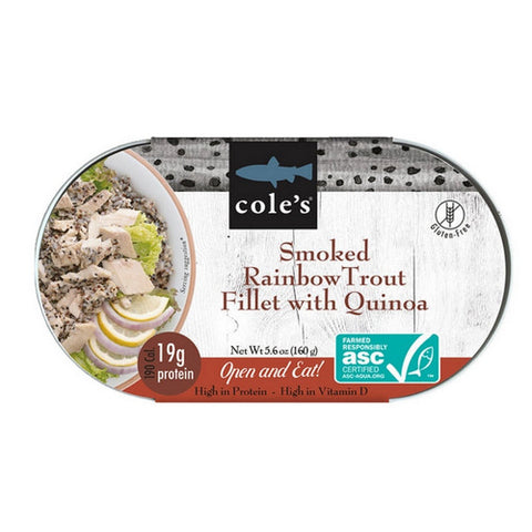 Coles, Rainbow Trout Smoked Fillet With Quinoa, 5.6 Oz (Case Of 6)