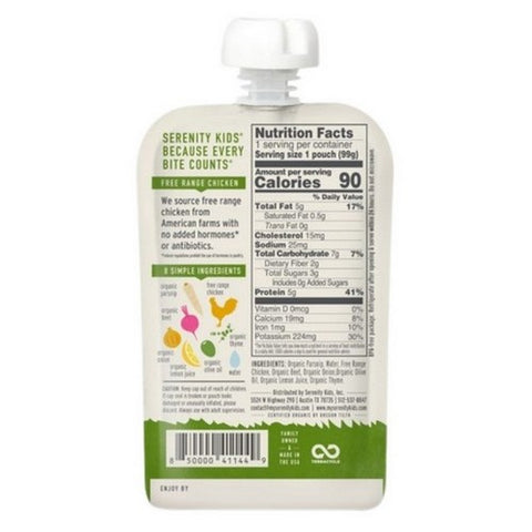 Serenity Kids, Free Range Pouch Chicken And Thyme, 3.5 Oz (Case Of 6)