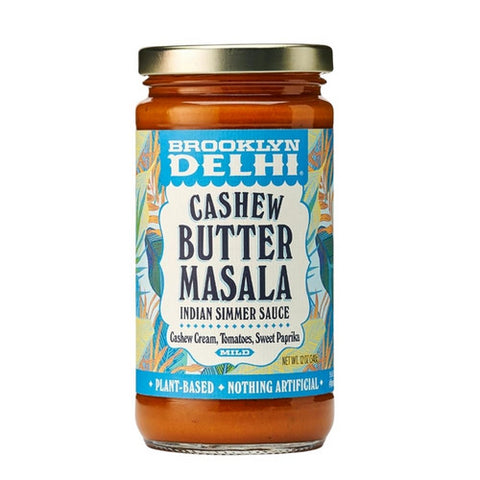 Brooklyn Delhi, Cashew Butter Masala Indian Simmer Sauce With Cashew Cream, Tomatoes, Sweet Paprika, 12 Oz (Case Of 6)