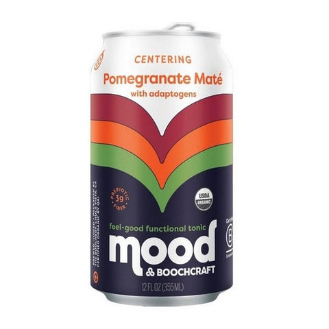 Mood, Pomegranate Carbonated Kombucha, 12 Oz (Case Of 12)