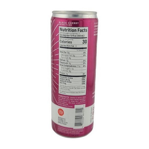 Life Cider, Sparkling Apple Cider Vinegar Beverage Black Cherry, 12 Oz (Case Of 12)