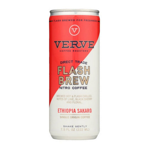 Verve Coffee Roasters, Flash Brew Nitro Coffee Single Origin, 7.5 Oz (Case Of 12)