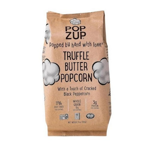 Popzup, Truffle Butter Popcorn, 4 Oz (Case Of 12)
