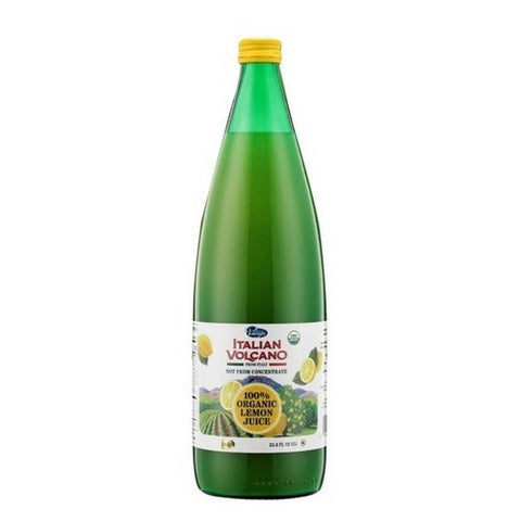Italian Volcano, 100% Organic Lemon Juice, 1 Litre (Case Of 6)