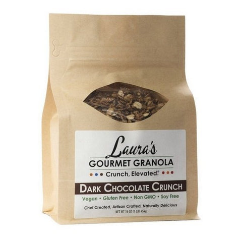 Lauras Gourmet Granola, Dark Chocolate Crunch Granola, 16 Oz (Case Of 6)