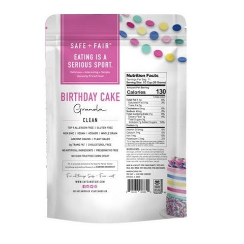 Safe Plus Fair Food Company, Birthday Cake Granola, 12 Oz (Case Of 6)