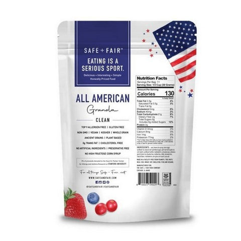 Safe Plus Fair Food Company, All American Granola, 12 Oz (Case Of 6)