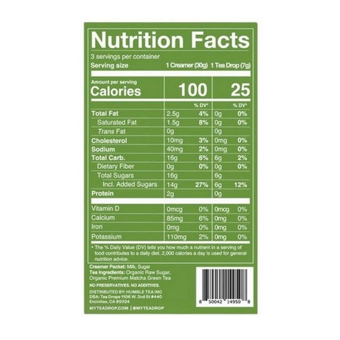 Tea Drops, Matcha Latte Kit, 3.91 Oz (Case Of 6)