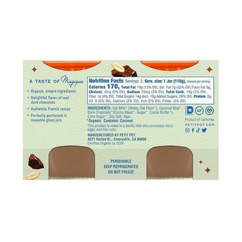 Petit Pot, Oatmilk Chocolate Organic Plant Based Dessert, 8 Oz (Case Of 4)