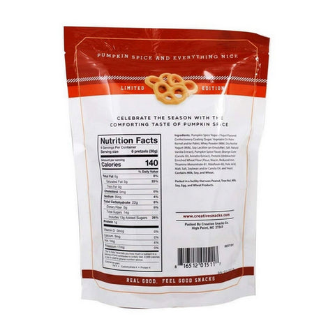 Creative Snacks, Pretzels Pumpkin Spice Yog, 9 Oz (Case Of 6)