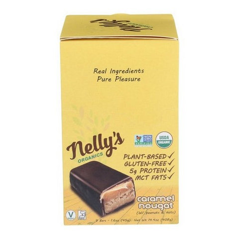 Nelly's Organics, Organic Bar Caramel Nougat, 1.6 Oz (Case Of 9)