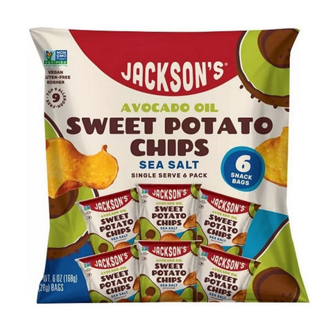 Jacksons Chips, Potato Chips, 6 Oz (Case Of 6)