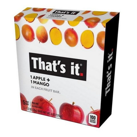 That's It, Apple And Mango Bar, 1.2 Oz X 5 Count (Case Of 6)