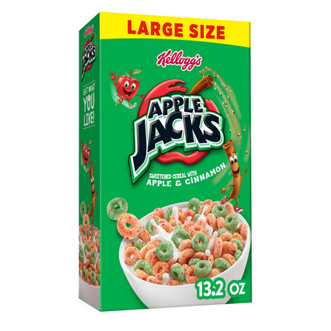 Kellogg's, Apple Jacks And Cinnamon Cereal, 13.2 Oz (Case Of 10)