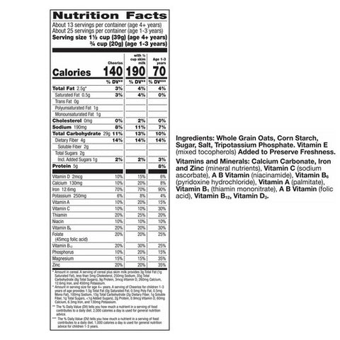 General Mills, Cheerios Oat Cereal, 18 Oz (Case Of 10)