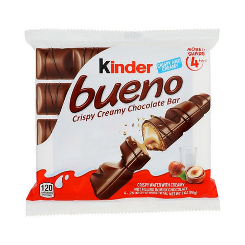 Kinders, Good Milk Chocolate And Hazelnut Cream 4 Individually Wrapped Chocolate Bars, 3 Oz (Case Of 8)