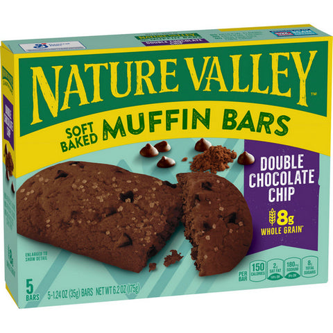Nature Valley, Soft Baked Muffin Bars Double Chocolate Chip, 6.2 Oz (Case Of 6)