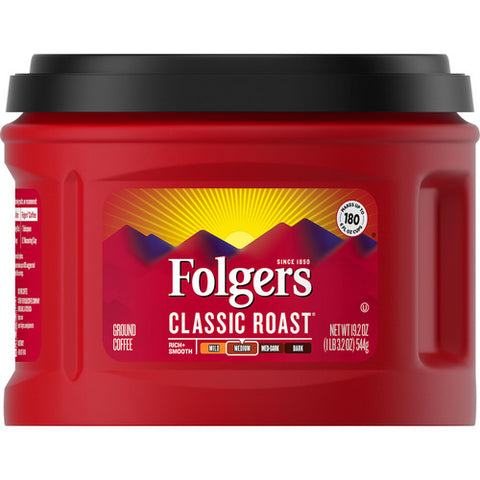 Folgers, Classic Roast Coffee, 19.2 Oz (Case Of 6)