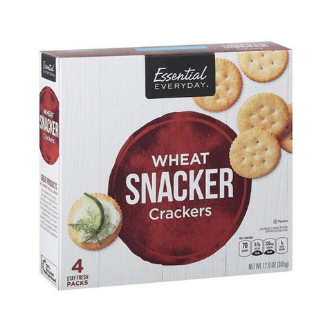 Essential Everyday, Wheat Snacker Crackers, 12.9 Oz (Case Of 12)