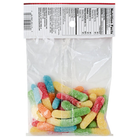 Shoppers Value, Neon Sour Gummy Worms, 3.75 Oz (Case Of 12)