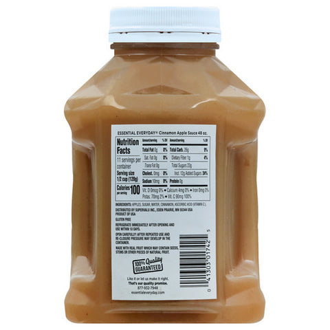 Essential Everyday, Apple Sauce Cinnamon, 48 Oz (Case Of 8)