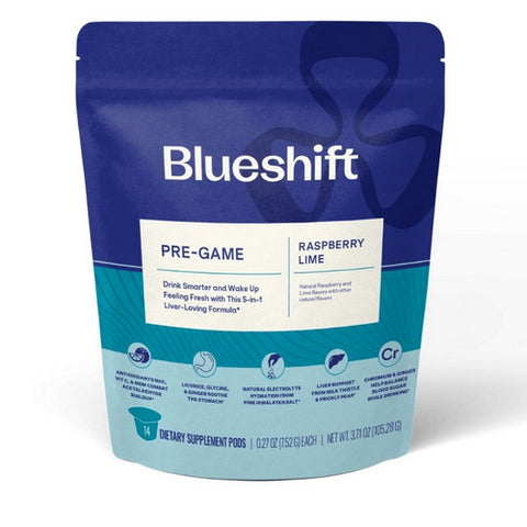 Blueshift Nutrition, Pre Game Raspberry Lime, 3.71 Oz X 14 Count