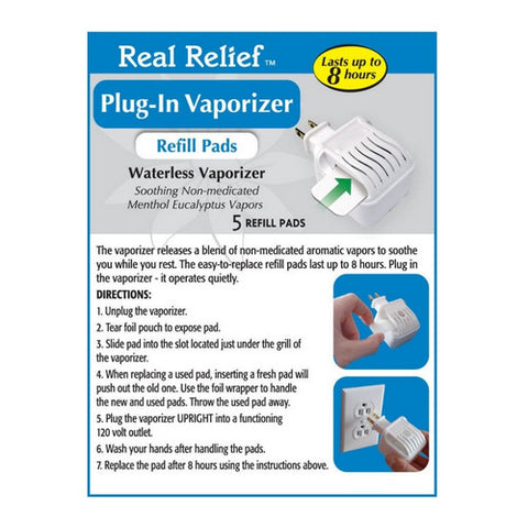 Homeolab, Real Relief Waterless Vaporizer Refills, 5 Count