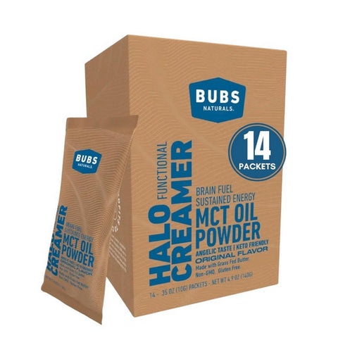 Bubs Naturals, MCT Oil Powder Non Vegan Halo Creamer, 14 Count