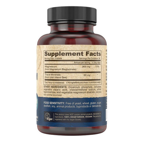 Deva Vegan Vitamins, Vegan Magnesium Glycinate With Trace Minerals, 90 Tablets