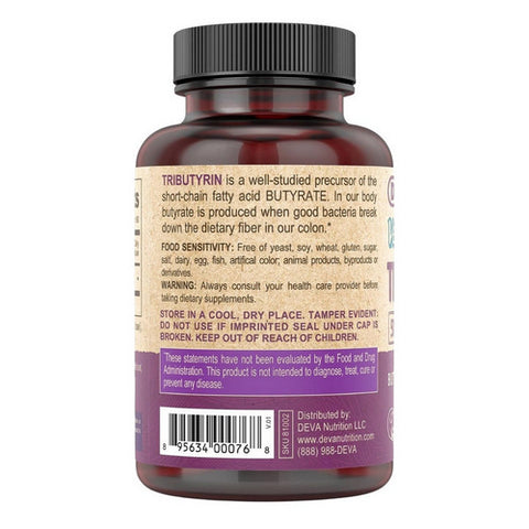 Deva Vegan Vitamins, Vegan Tributyrin, 90 Tablets