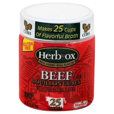 Herb Ox, Herbox Bouillon Beef Cubes, 3.25 Oz (Case Of 12)