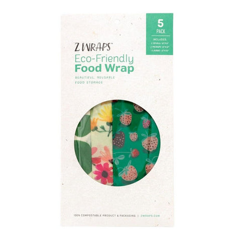 Z Wraps, Assorted Prints Beeswax Wraps Large Pack, 5 Count