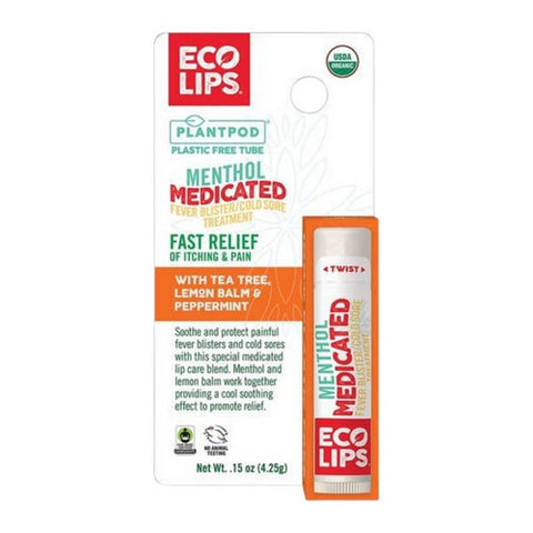 Eco Lips, Plant Pod Medicated Lip Balm Blister, .15 Oz