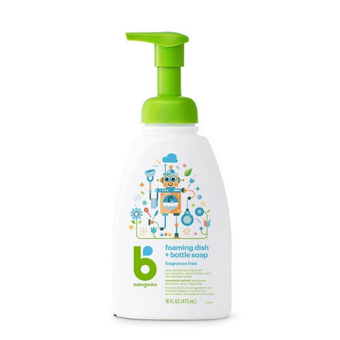 Babyganics, Fragrance-Free Foaming Dish & Bottle Soap, 16 Oz