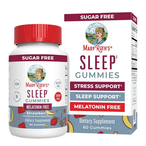 MaryRuth's, Strawberry Adult Melatonin-Free Sleep Sugar-Free Gummies, 60 Count
