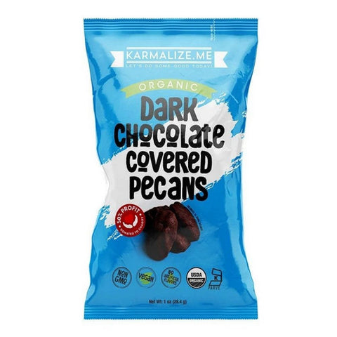 Karmalize.Me, Vegan Dark Chocolate Covered Pecans, 1 Oz