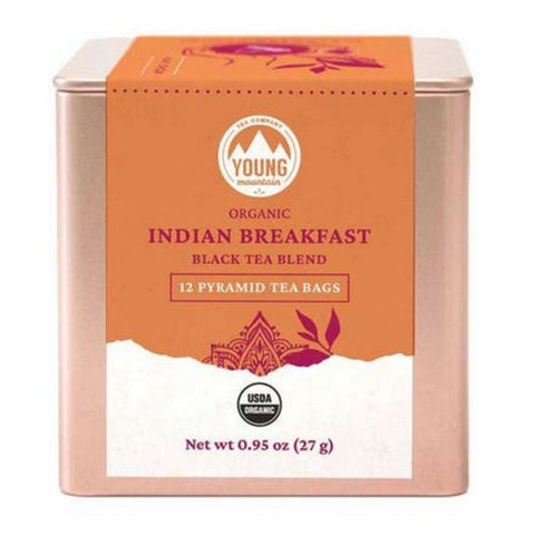 Young Mountain Tea, Organic Indian Breakfast Tea, 12 Bags