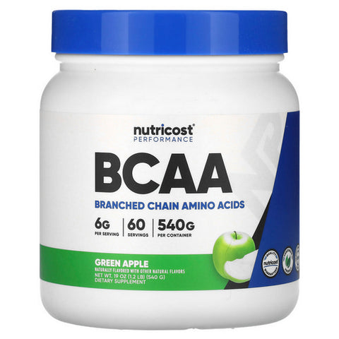 Nutricost, BCAA Powder Green Apple, 60 Servings