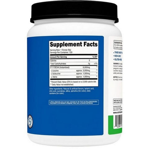 Nutricost, BCAA Powder Green Apple, 120 Servings