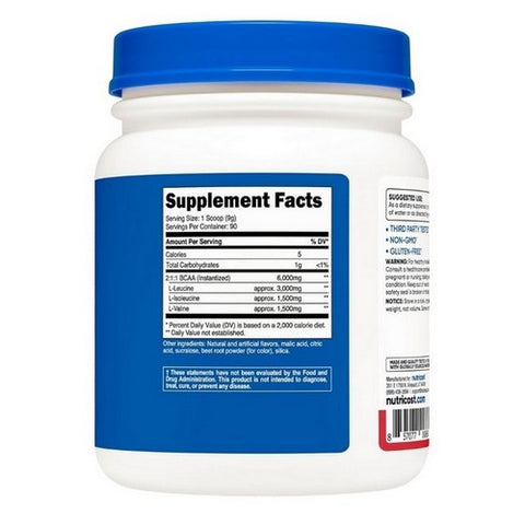 Nutricost, BCAA Powder Strawberry Kiwi, 90 Servings