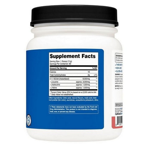 Nutricost, BCAA Powder Raspberry Lemonade, 90 Servings