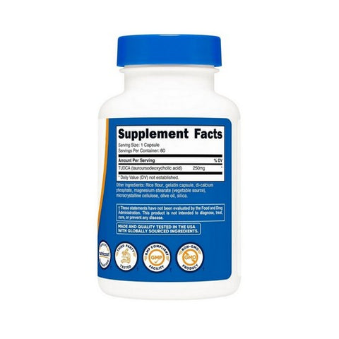Nutricost, Tudca Capsules, 250 Mg, 60 Count