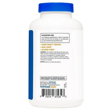 Nutricost, Alpha Lipoic Acid Capsules, 600 Mg, 240 Count