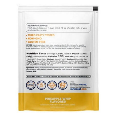 Nutricost, Whey Protein Concentrate Pineapple Whip, 1 Serving