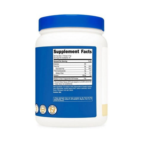 Nutricost, C8 MCT Oil Powder Vanilla, 1 Lb