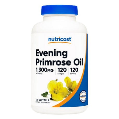 Nutricost, Evening Primrose Oil Softgels, 1,300 Mg, 120 Count