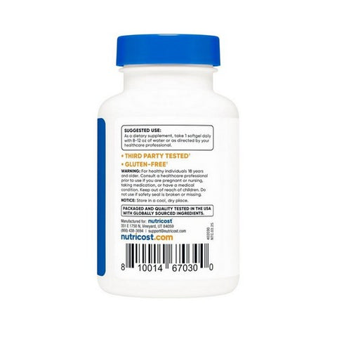 Nutricost, Zeaxanthin With Lutein Softgels, 120 Count