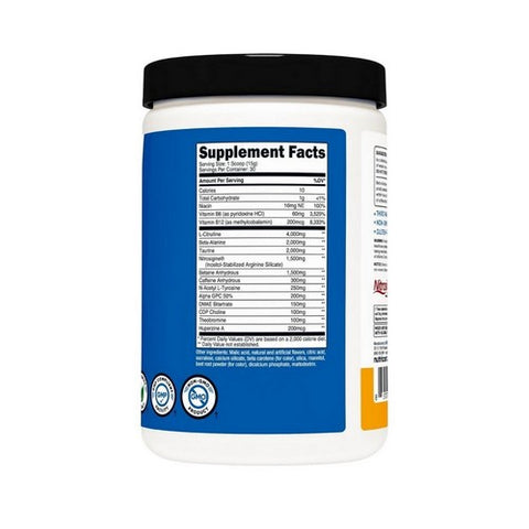 Nutricost, Performance Pre-X Xtreme Pre-Workout Complex Peach Mango, 450 Grams