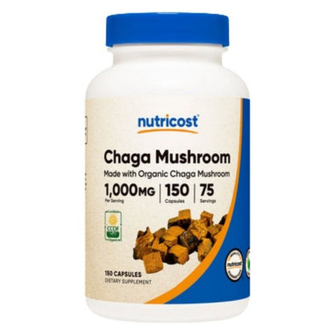 Nutricost, Chaga Capsules MWO, 1000 Mg, 150 Count