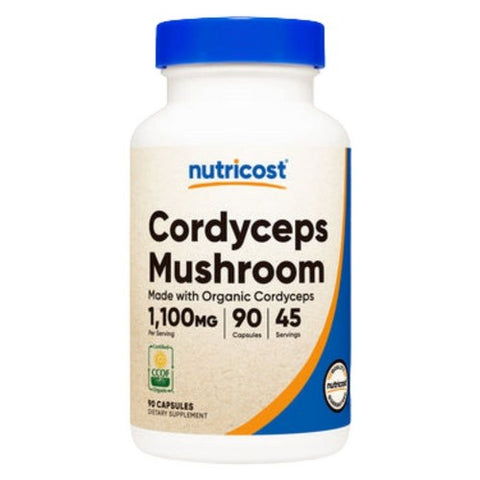 Nutricost, Cordyceps Capsules MWO, 1100 Mg, 90 Count